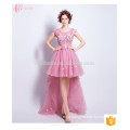 Guangzhou Factory Korean Ladies Two Piece Floral Chiffon Marine Evening Dresses